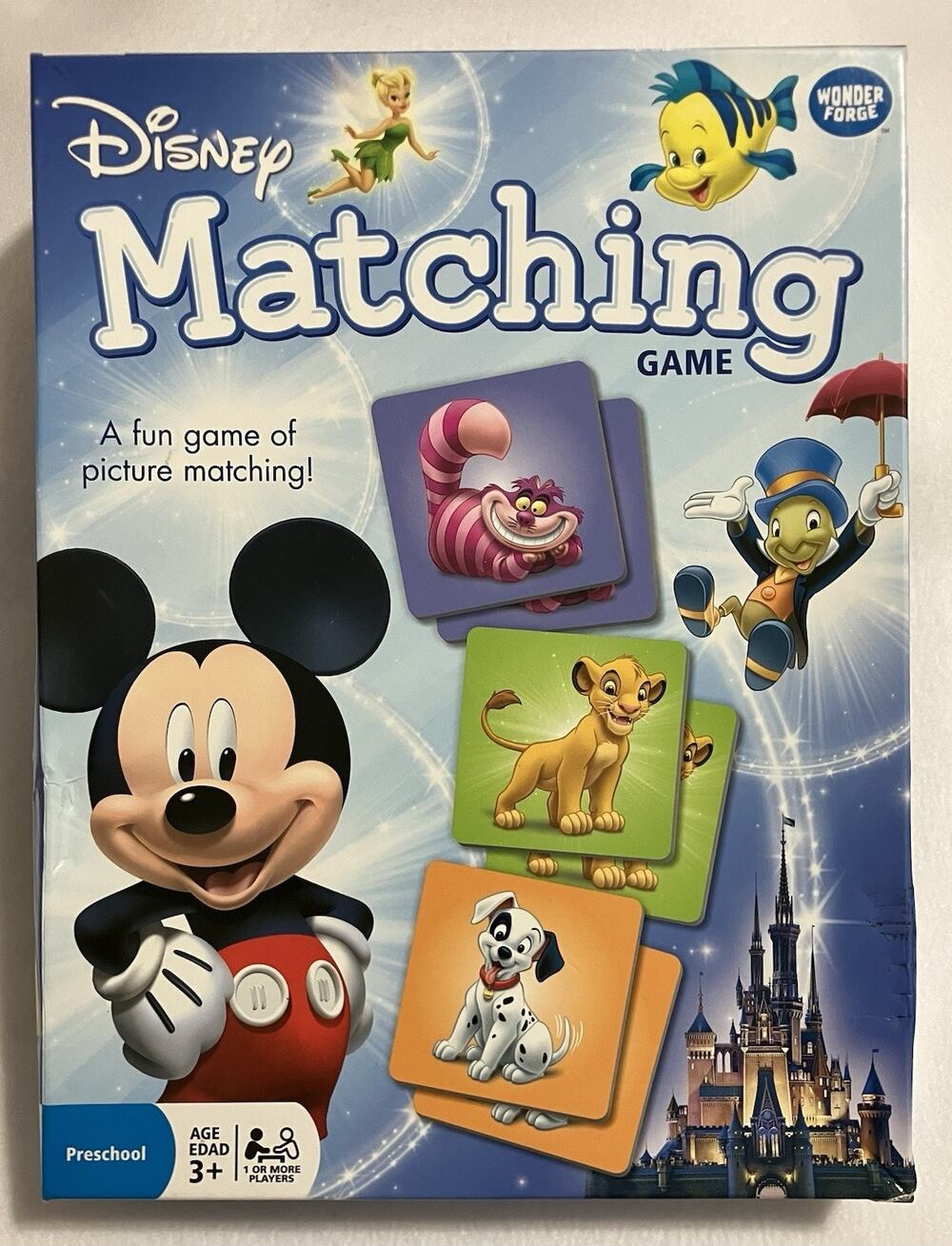 Disney Wonder Forge Matching Game Classic Characters 72 Picture Tiles Preschool